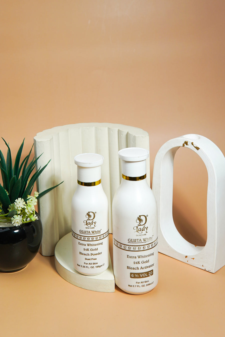 Gluta White Extra Whitening 24K Gold Bleach Kit