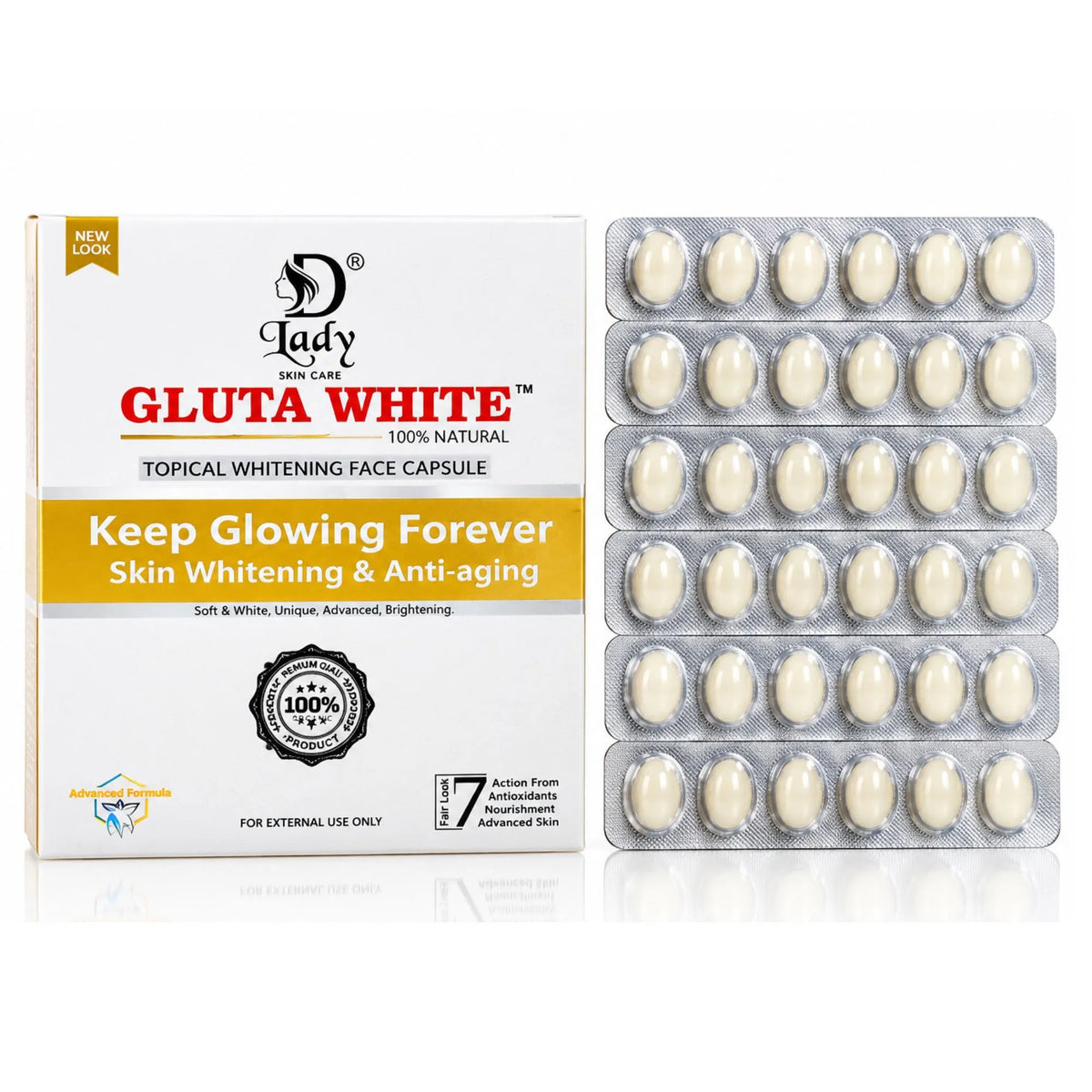 Gluta White Topical Whitening Face Capsule