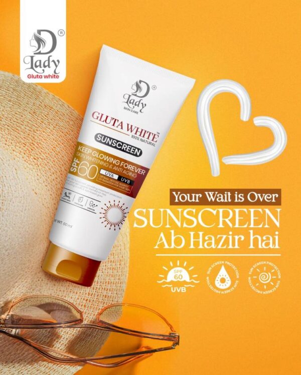 D Lady Gluta White Sunscreen SPF 60